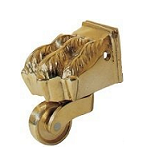 solid brass wheel screw socket box castors  for furniture restoration