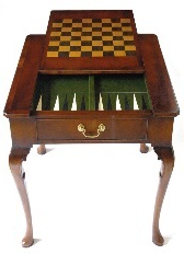 Mahogany games table